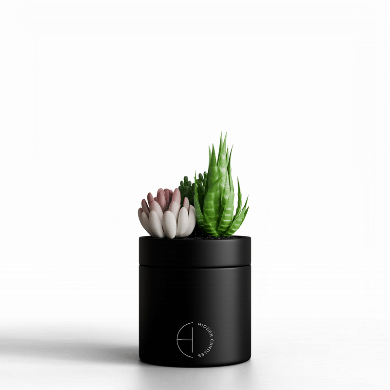 The Hidden Candle Succulent & Candle by Hidden Candles