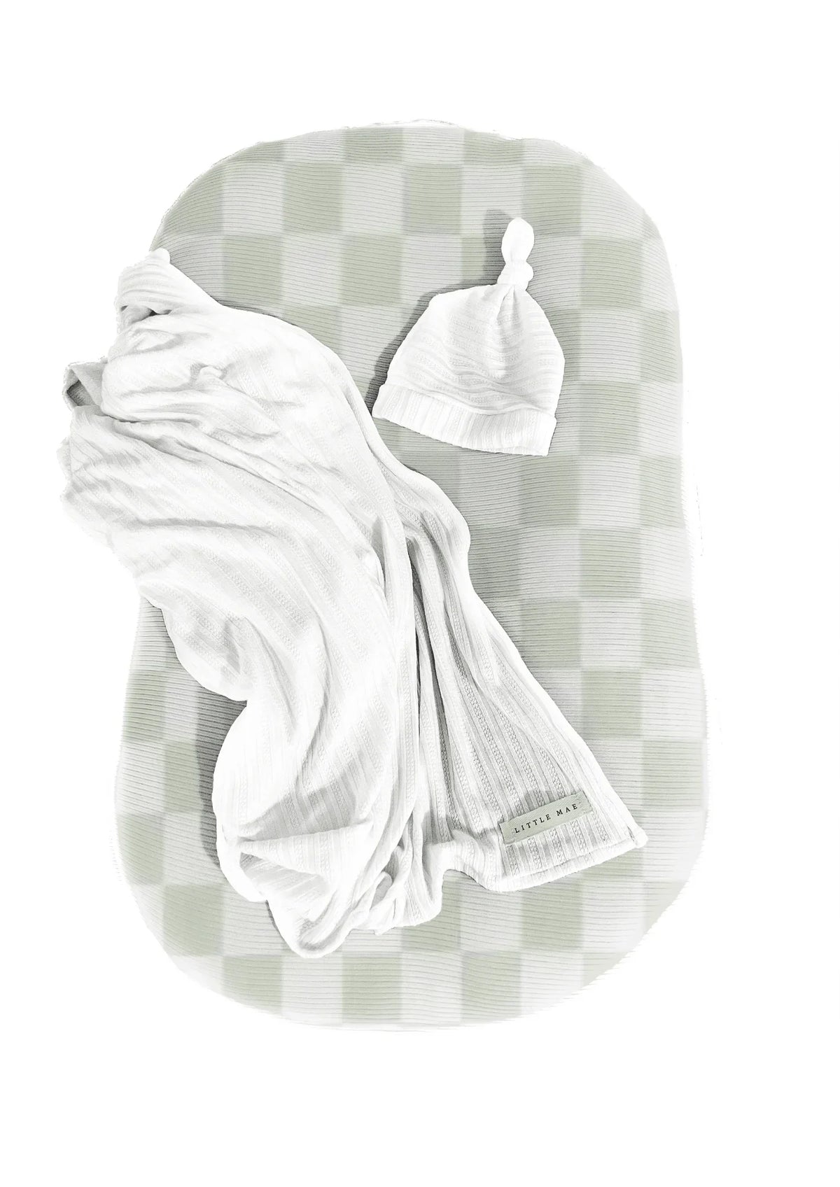 Leaf Checkered Baby Lounger Cover by Little Mae & Co