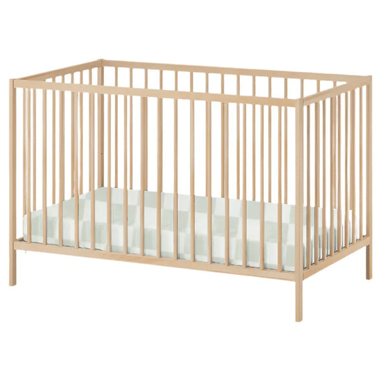 Leaf Green & White Checkered Crib Sheet - GiFTiFY