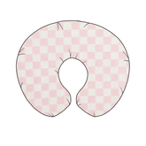 Sugar Pink & White Checkered Nursing Pillow Cover - GiFTiFY