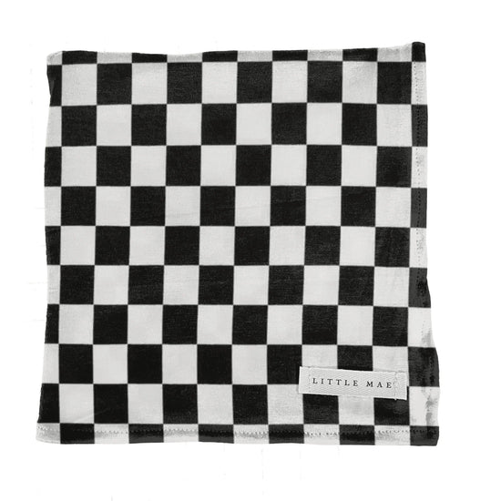 Race Black & White Checkered Stretch Swaddle - GiFTiFY
