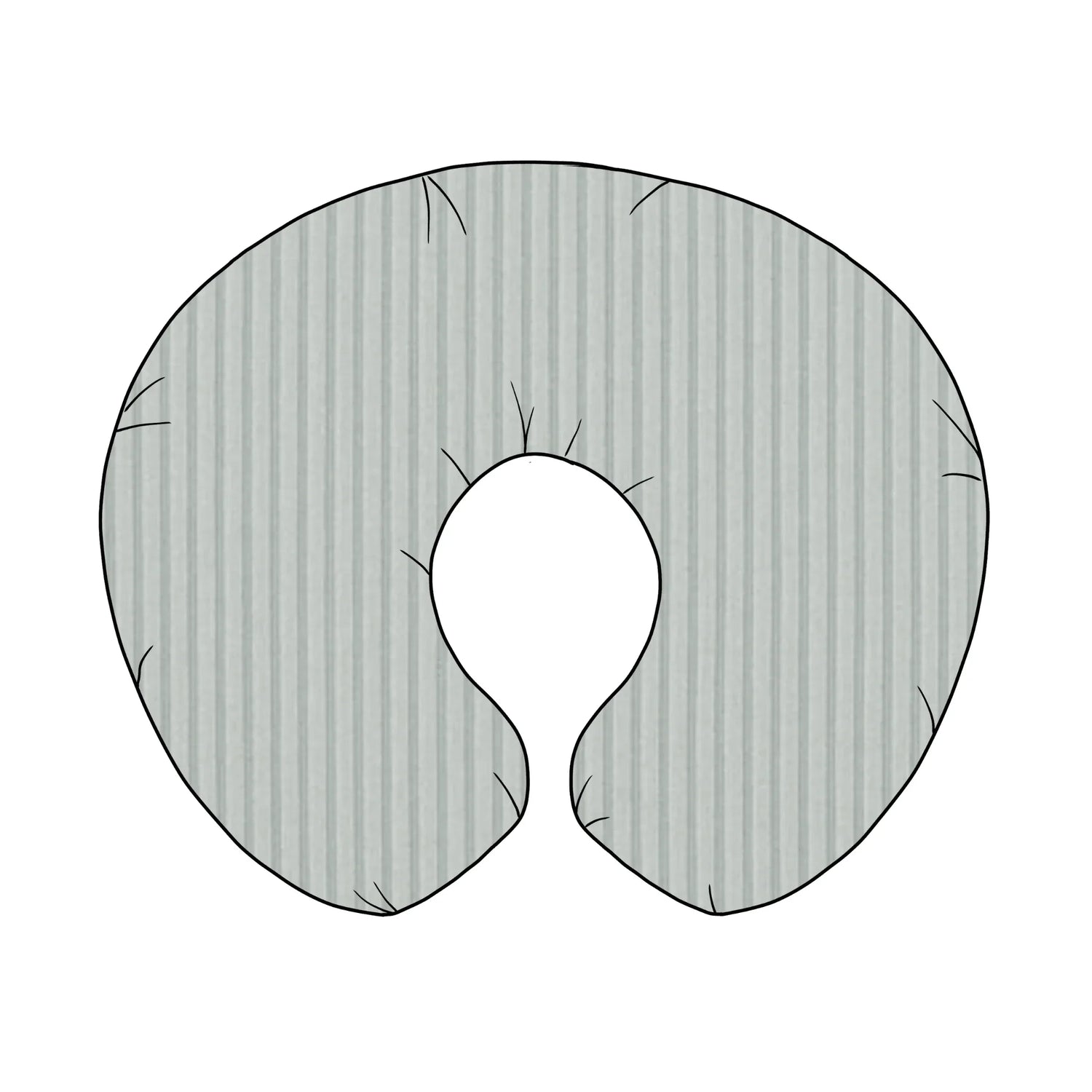 Seafoam Ribbed Nursing Pillow Cover - GiFTiFY