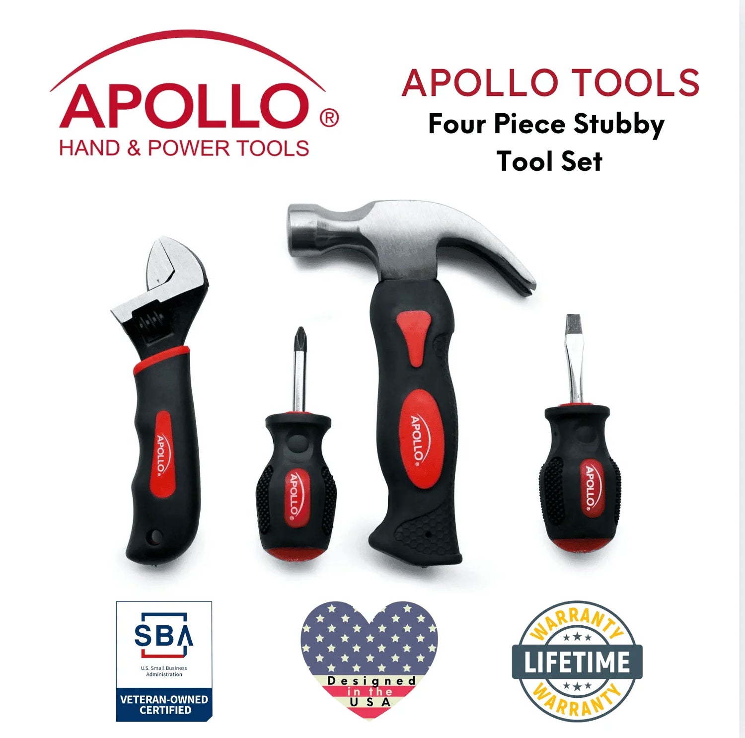 Four Piece Stubby Tool Set - DT0240 - GiFTiFY