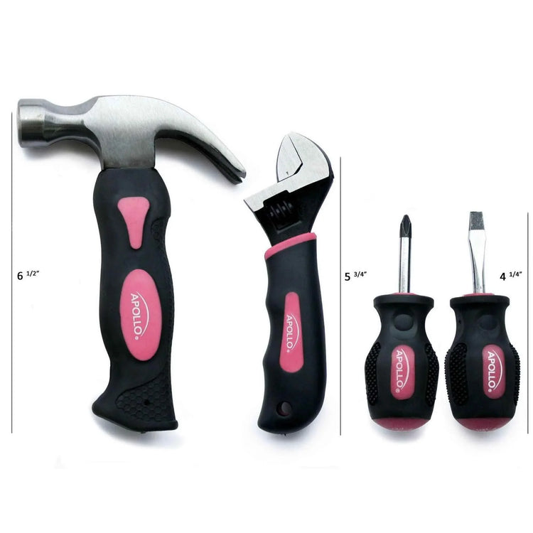 Four Piece Stubby Tool Set - Pink- DT0240P - GiFTiFY