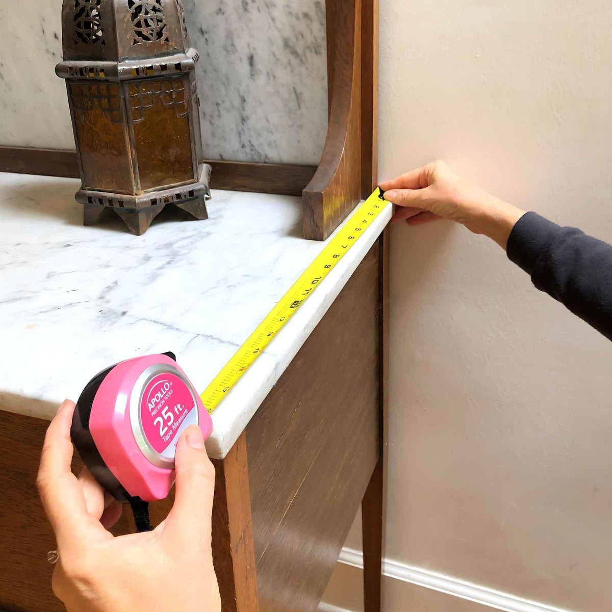 25ft. Tape Measure - Pink - DT5002P Pink Tool Kit by Apollo Tools