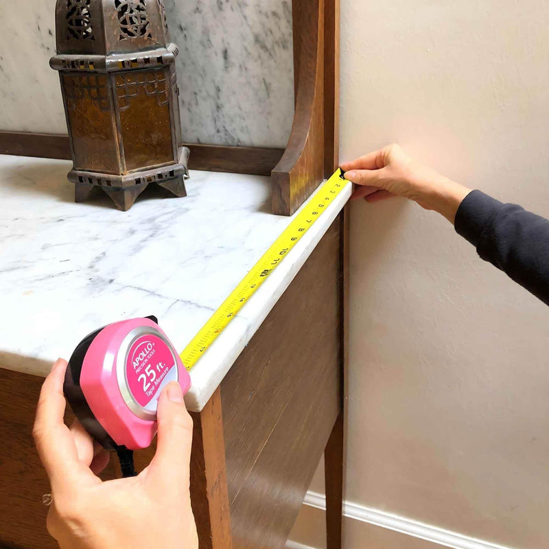 25ft. Tape Measure - Pink - DT5002P Pink Tool Kit by Apollo Tools