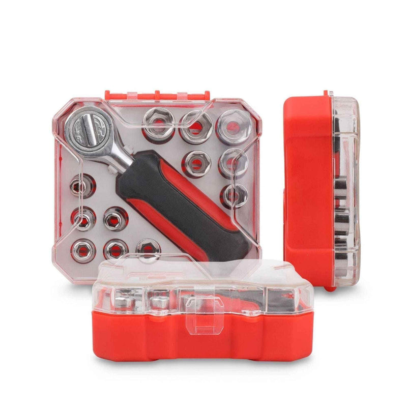 13 Piece ¼ Inch Drive Metric Socket Set - DT5023 Household Tool Kit by Apollo Tools