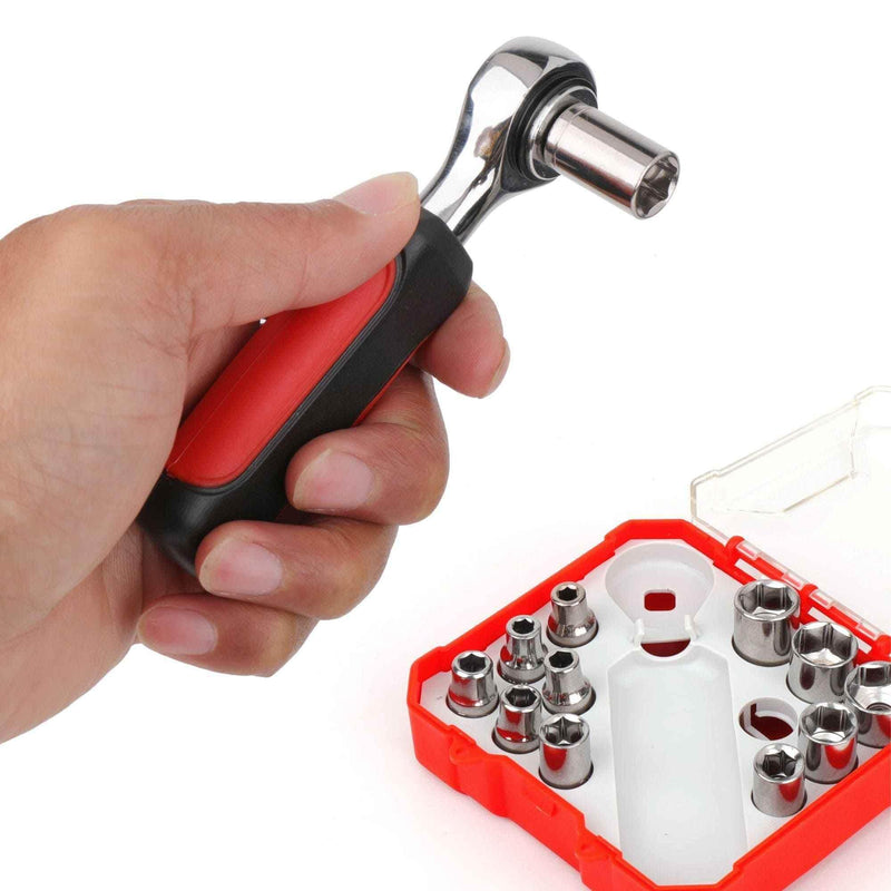 13 Piece ¼ Inch Drive Metric Socket Set - DT5023 Household Tool Kit by Apollo Tools