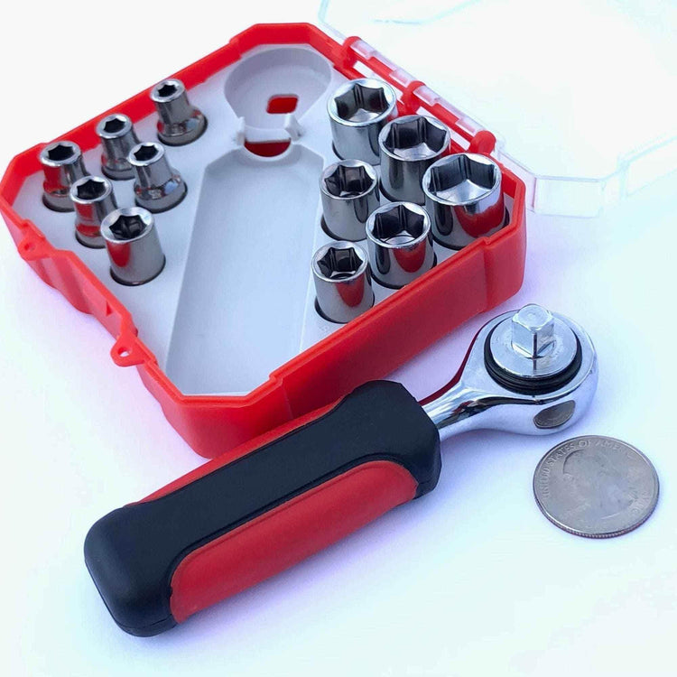 13 Piece ¼ Inch Drive Metric Socket Set - DT5023 - GiFTiFY