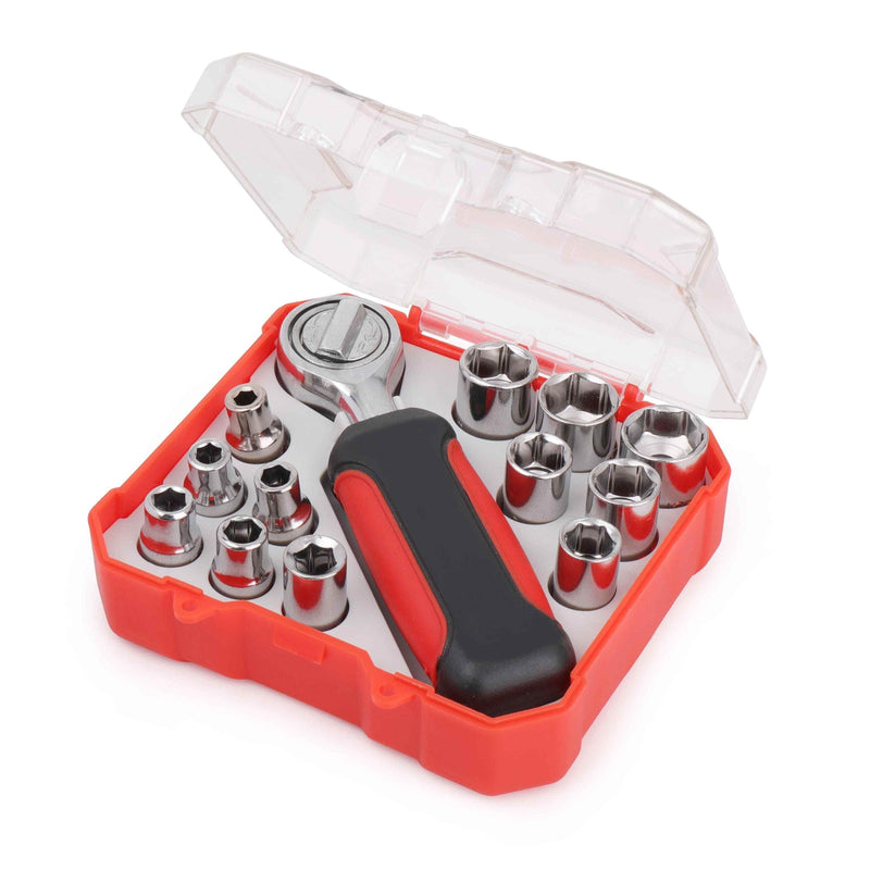 13 Piece ¼ Inch Drive Metric Socket Set - DT5023 Household Tool Kit by Apollo Tools
