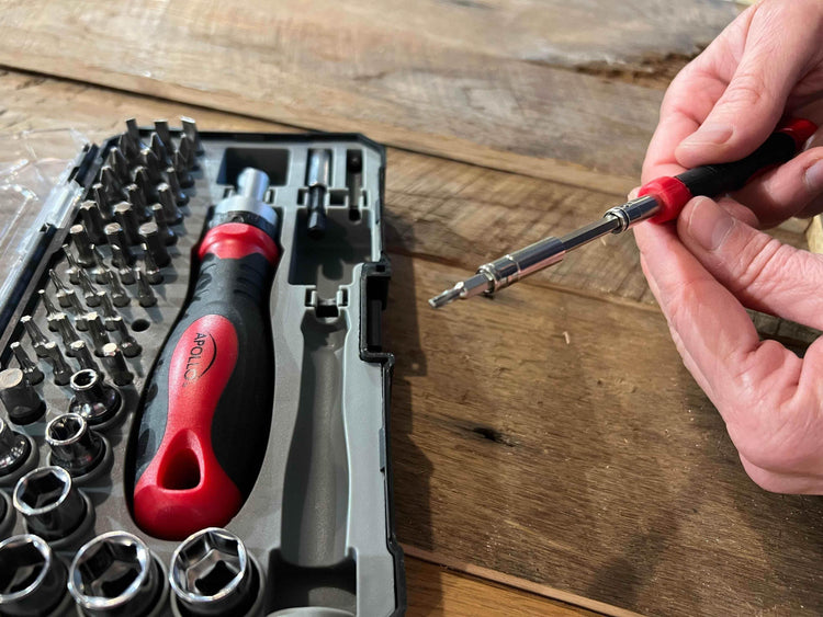 55 Piece Metric Tool Set with Ratcheting Bit Driver, Precision Bit Driver and Bit Assortment - DT5024 - GiFTiFY