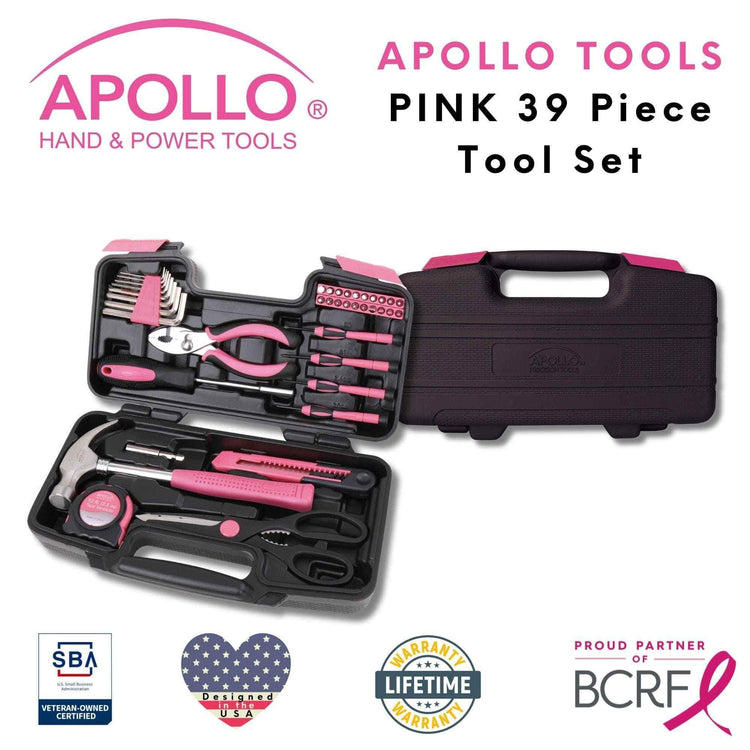 39 Piece General Tool Set Pink - DT9706P - GiFTiFY