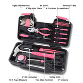 39 Piece General Tool Set Pink - DT9706P - GiFTiFY