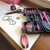 39 Piece General Tool Set Pink - DT9706P - GiFTiFY