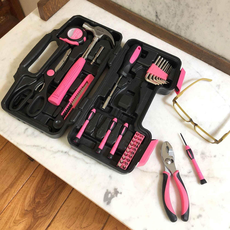 39 Piece General Tool Set Pink - DT9706P - GiFTiFY