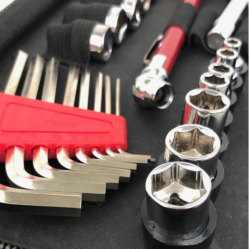 56 Piece SAE Auto Tool Set In Zipper Case - DT9774 Mechanics Tool Kit by Apollo Tools