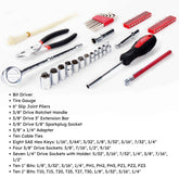 56 Piece SAE Auto Tool Set In Zipper Case - DT9774 - GiFTiFY