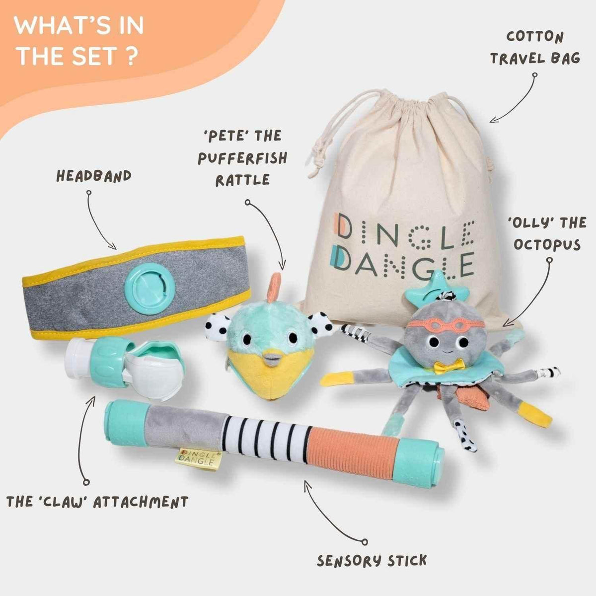 Dingle Dangle 3-in-1 Baby Gift Set Gift by Dingle Dangle Baby USA