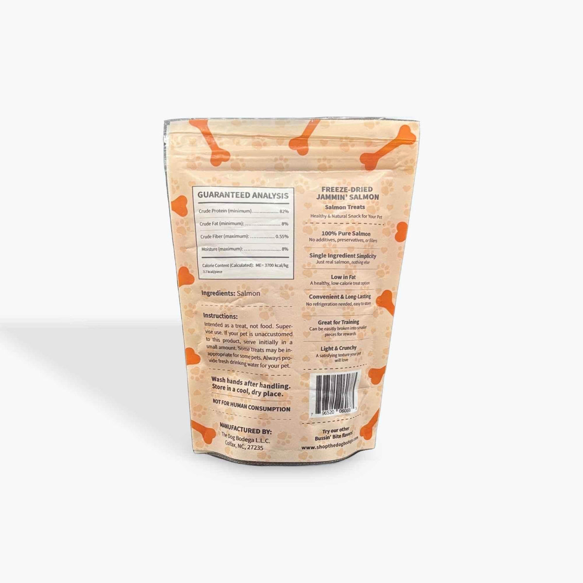 Human-Grade Freeze Dried Dog Treats/ Cat Treats |100% Salmon | Bussin’ Bites Jammin’ Salmon Dog Treats/ Cat Treats by The Dog Bodega