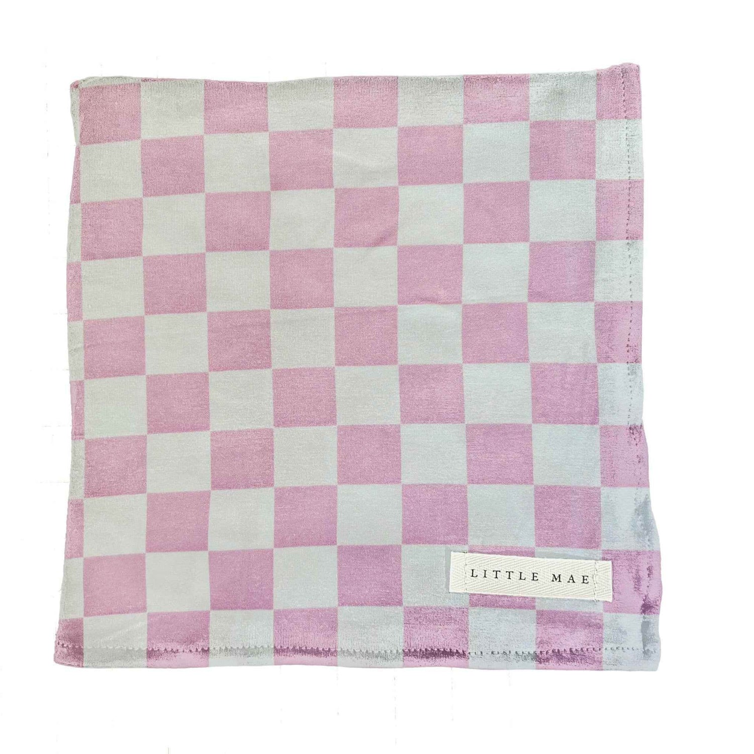 Sugar Pink & White Checkered Stretch Swaddle - GiFTiFY