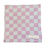 Sugar Pink & White Checkered Stretch Swaddle - GiFTiFY