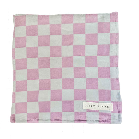 Sugar Pink & White Checkered Stretch Swaddle - GiFTiFY