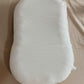 Oat Ribbed Baby Lounger Cover