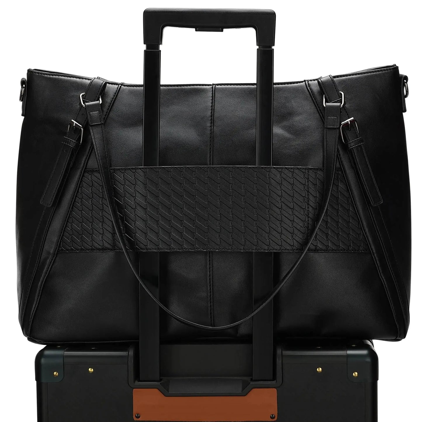 Leisure Luxe 33L Vegan Leather Weekender Tote Bag Travellty