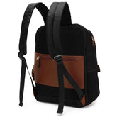 Luxe Journey 18L Twill and Vegan Leather Backpack - GiFTiFY