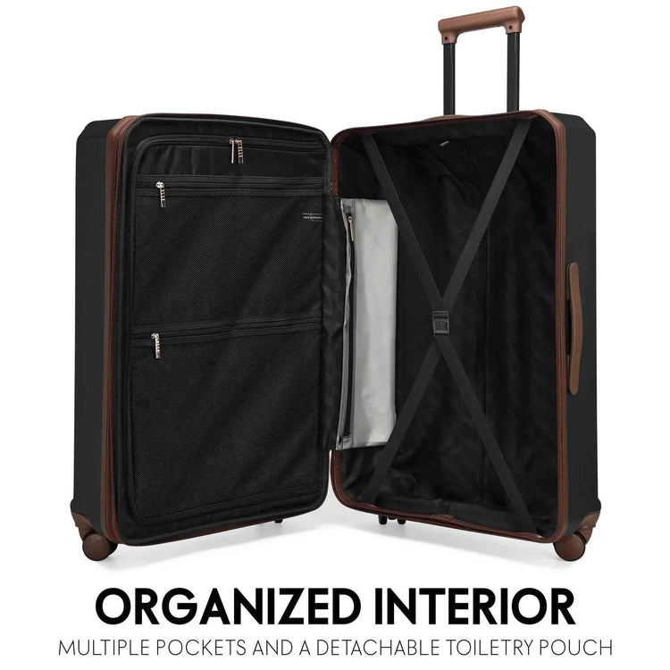 Luxe Journey 3 Piece Expandable Retro Luggage Set - GiFTiFY