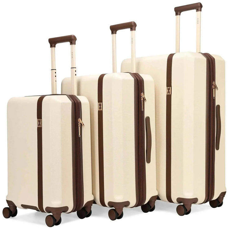 Luxe Journey 3 Piece Expandable Retro Luggage Set - GiFTiFY