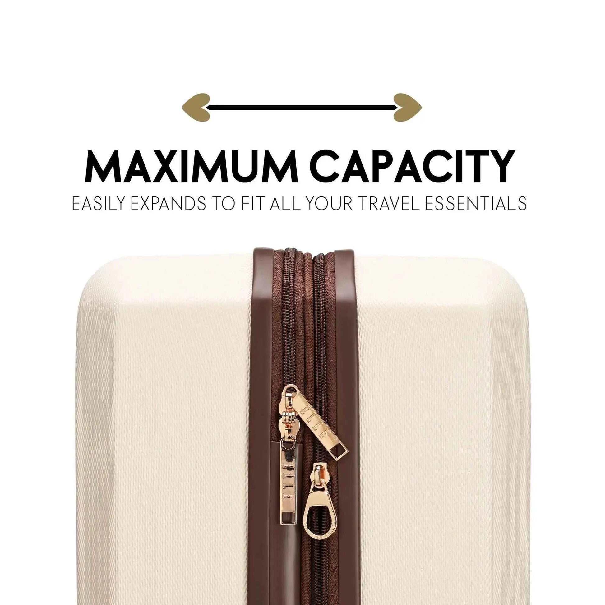 Luxe Journey 3 Piece Expandable Retro Luggage Set