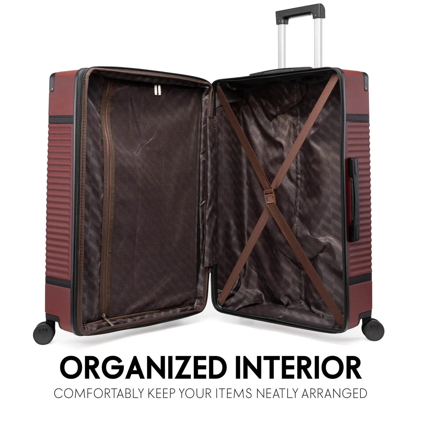 Belleville 3 Piece Expandable Retro Luggage Set Travellty