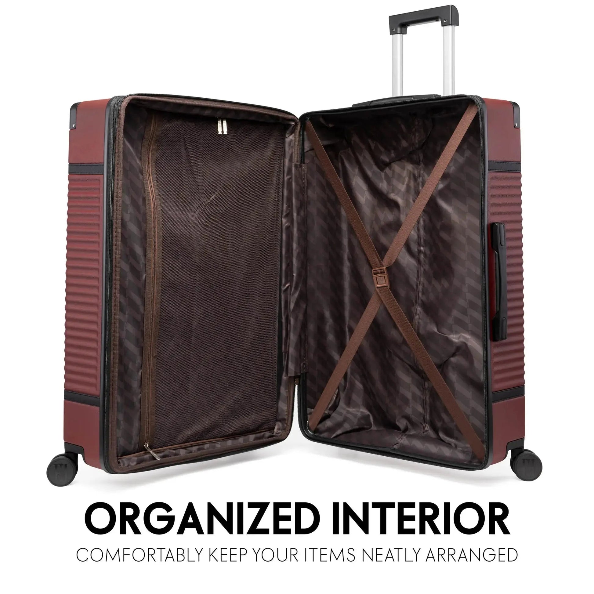 Belleville 3 Piece Expandable Retro Luggage Set Travellty