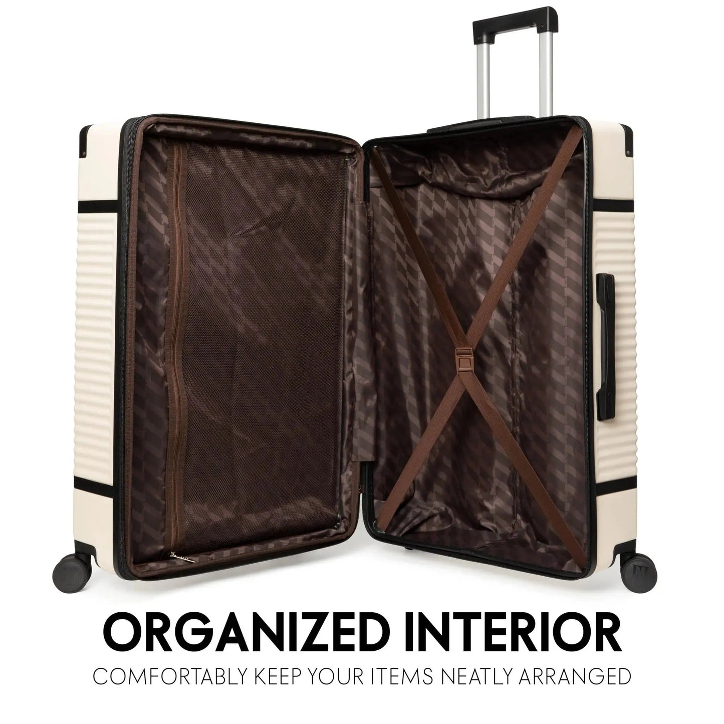 Belleville 3 Piece Expandable Retro Luggage Set Travellty