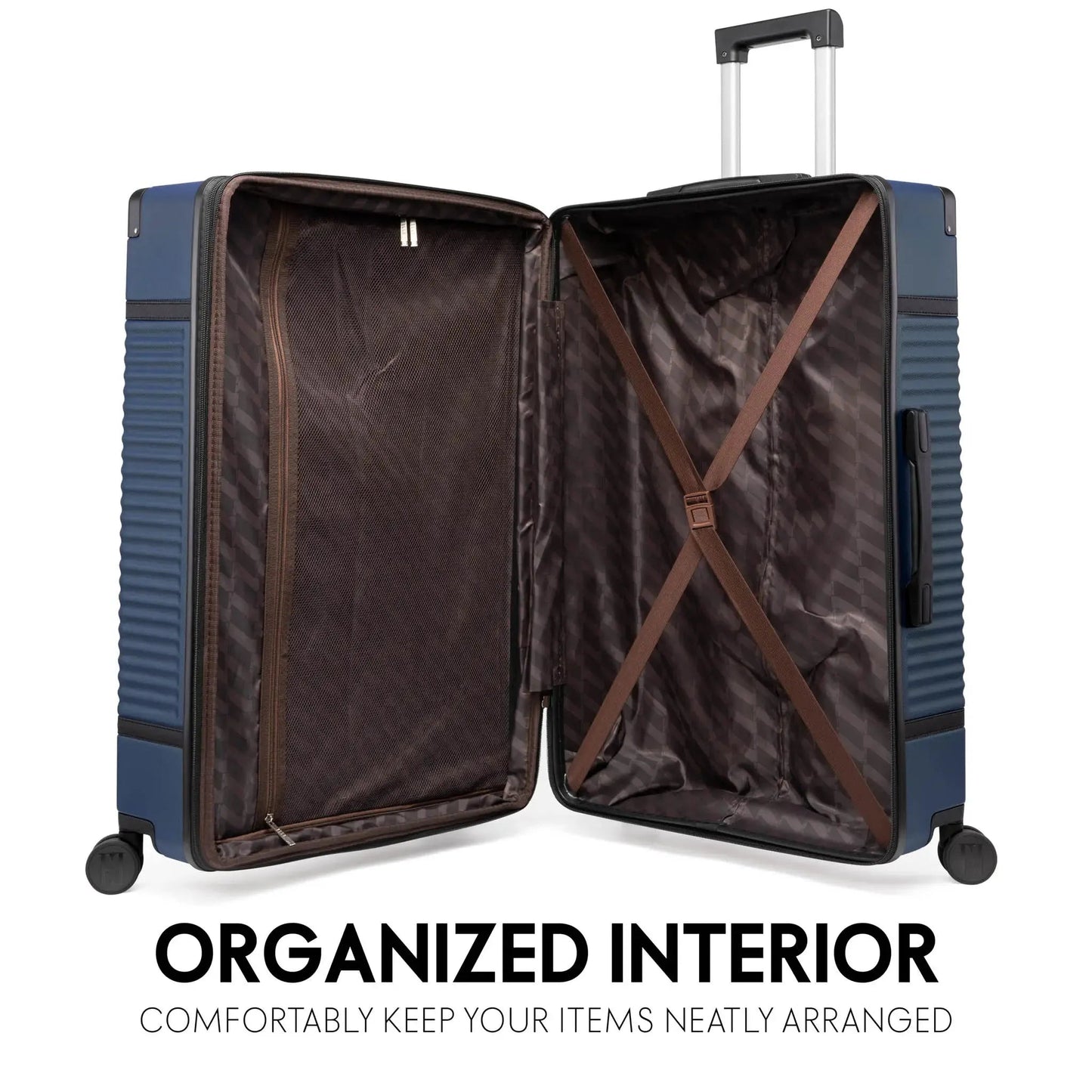 Belleville 3 Piece Expandable Retro Luggage Set Travellty