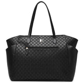 Compass 32L Vegan Leather Monogram Weekender Tote Bag - GiFTiFY