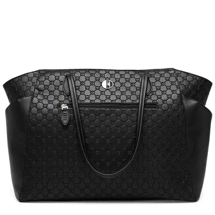 Compass 32L Vegan Leather Monogram Weekender Tote Bag - GiFTiFY