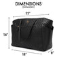 Compass 32L Vegan Leather Monogram Weekender Tote Bag