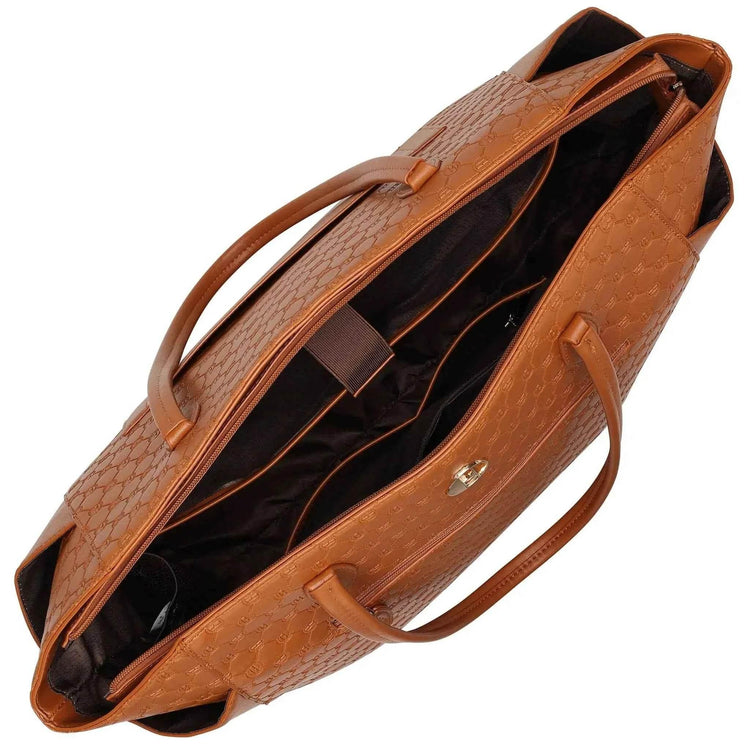 Compass 32L Vegan Leather Monogram Weekender Tote Bag - GiFTiFY