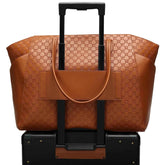 Compass 32L Vegan Leather Monogram Weekender Tote Bag - GiFTiFY