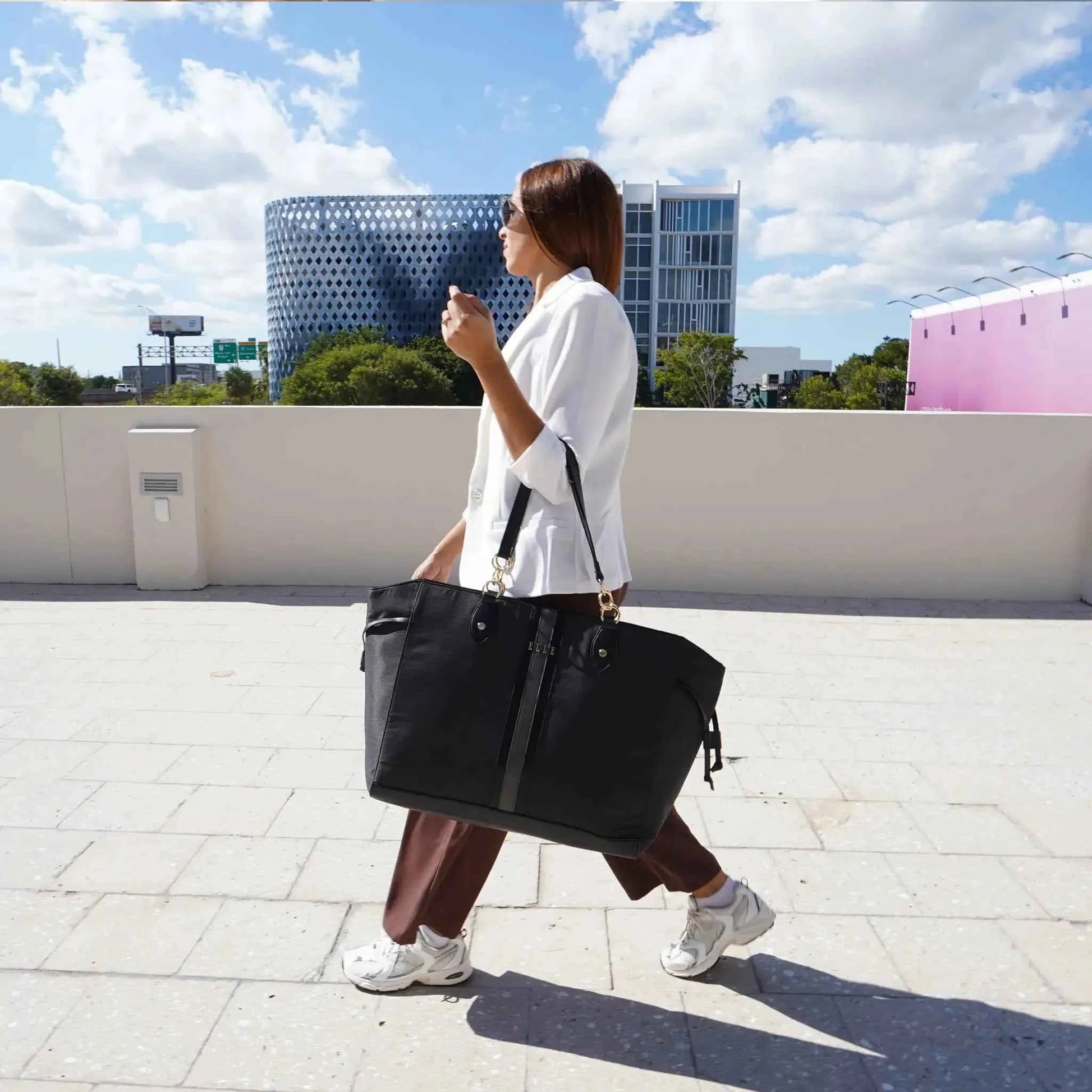 Eleganza 32L Monogram Weekender Tote Bag