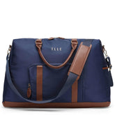 Luxe Journey 30L Twill and Vegan Leather Weekender Duffel Bag - GiFTiFY