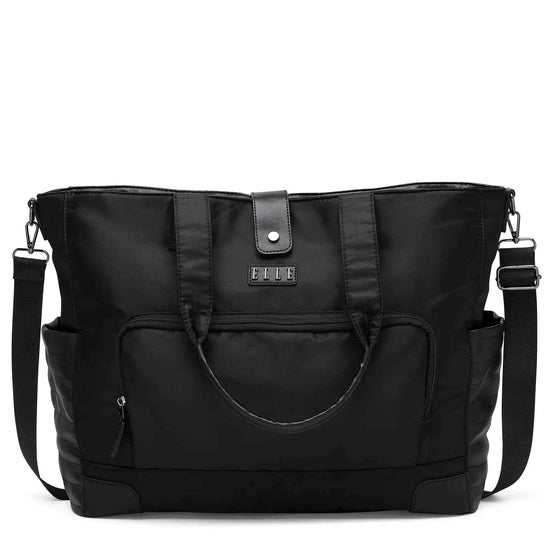 Voyage 25L Twill and Vegan Leather Weekender Tote Bag - GiFTiFY