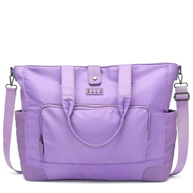 Voyage 25L Twill and Vegan Leather Weekender Tote Bag - GiFTiFY