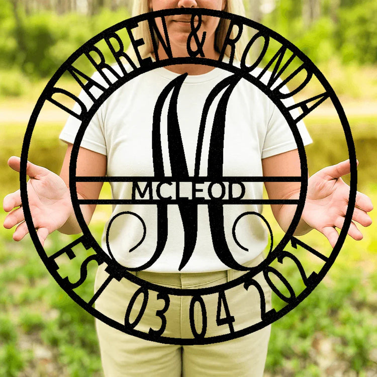 Elaborate Name Personalized Gifts - Custom Metal Sign, Split Letter - GiFTiFY