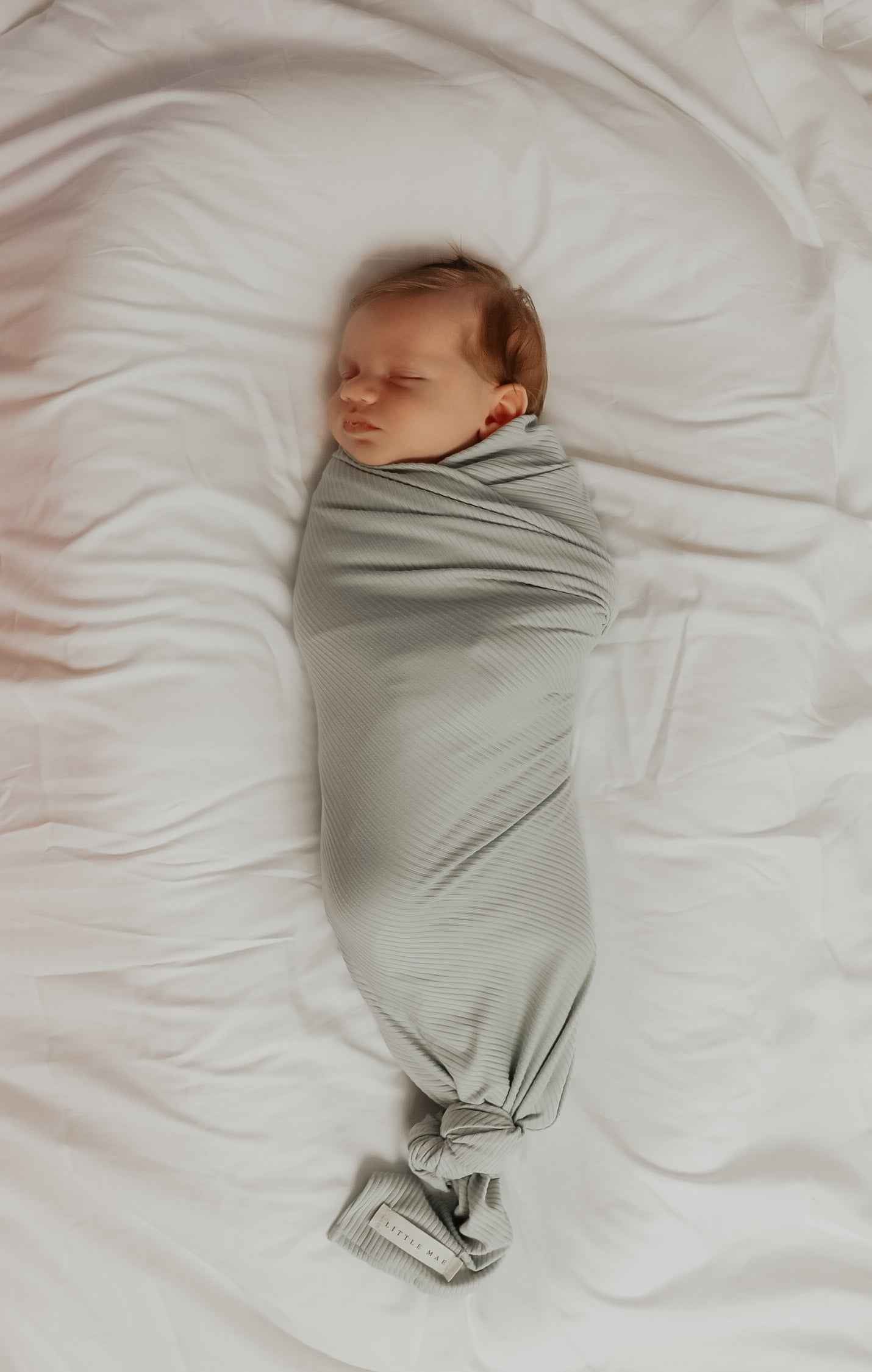 Seafoam Ribbed Stretch Swaddle