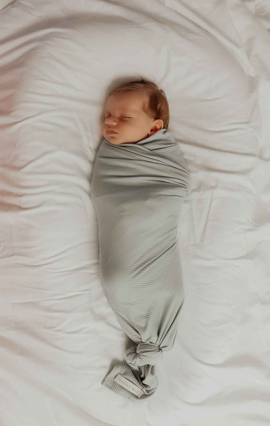 Seafoam Ribbed Stretch Swaddle