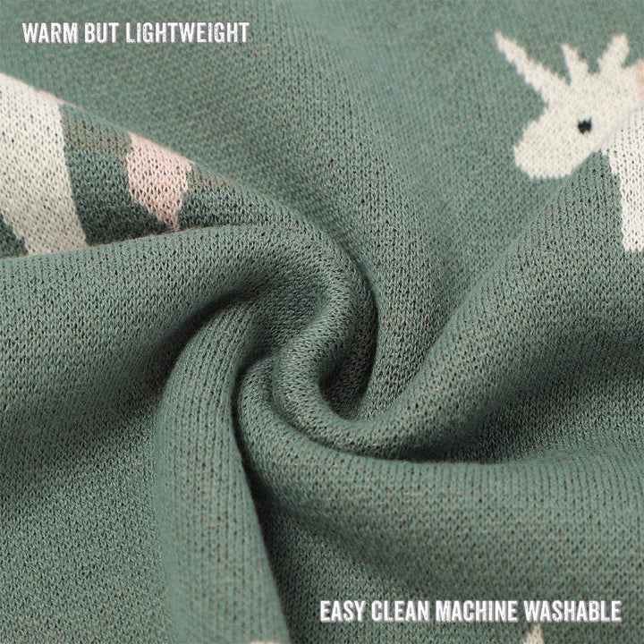 Whimsy Collection - Luxury 100% Cotton Knit Swaddle Baby Blanket - GiFTiFY