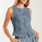 AT FIRST GLANCE DENIM VEST